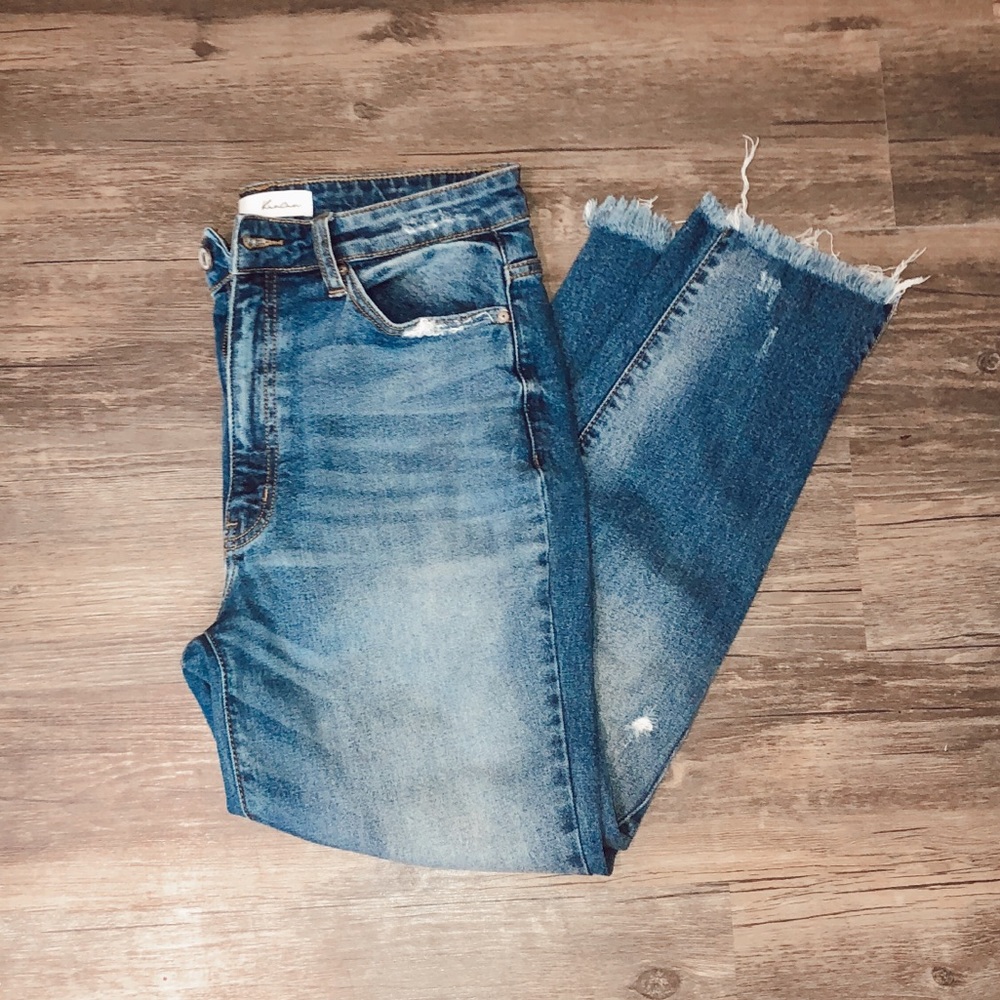 Blue KanCan high-rise mom jeans